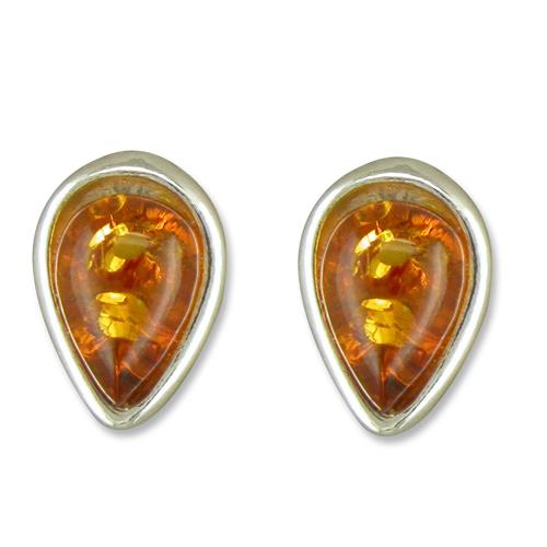 R6553B Cognac Amber Teardrop Earrings R6553B Cognac Amber Teardrop Earrings