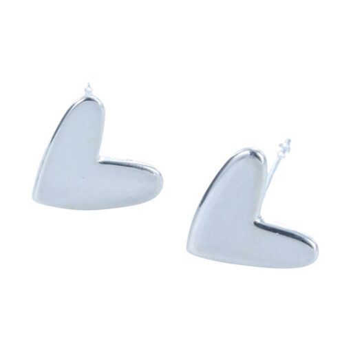 Cariad Heart earrings silver1 Cariad Heart earrings silver1