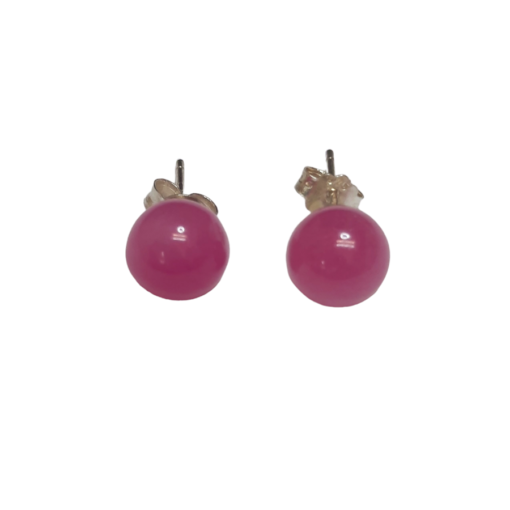 Pink Jade Stud Earrings 1 Pink Jade Stud Earrings 1