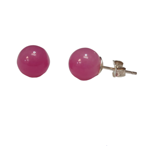 Pink Jade Stud Earrings 2 Pink Jade Stud Earrings 2