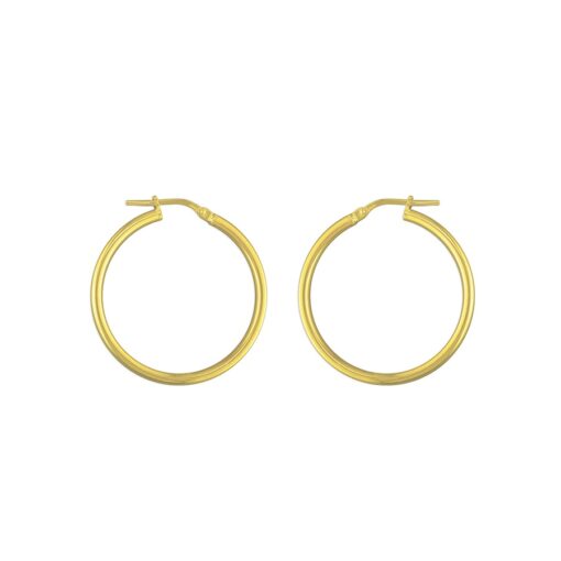 Yellow Gold Plated Silver Hoops