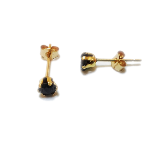 black Cubic zirconia stud earrings
