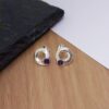 Round Amethyst Earrings