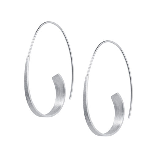 Silver Medum Sized Hoop Earring E203 W Silver Medum Sized Hoop Earring E203 W