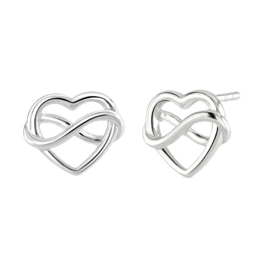 infinity heart stud earrings infinity heart stud earrings