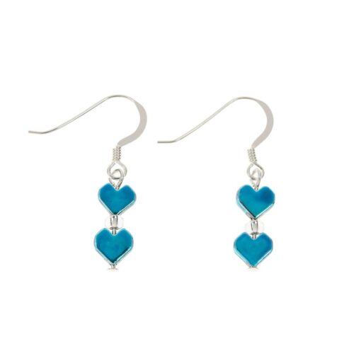 blue ombre hearts earrings blue ombre hearts earrings
