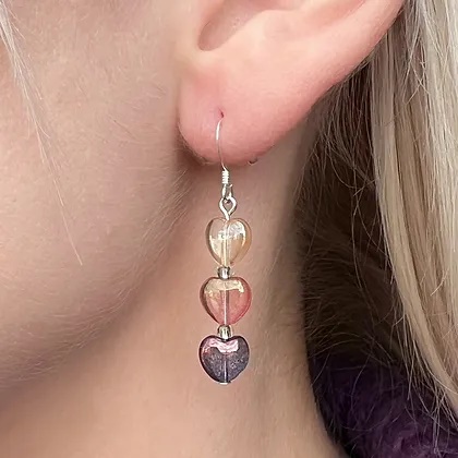 lustre hearts earrings lustre hearts earrings