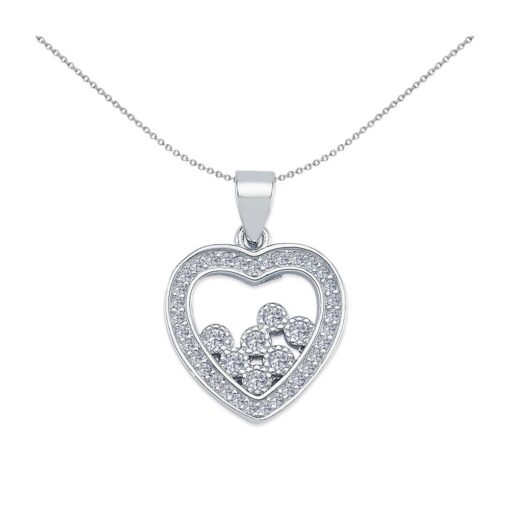 Scattered CZ Hearts Pendant Scattered CZ Hearts Pendant