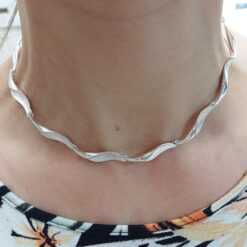 Folded Silver Necklace Folded Silver Necklace